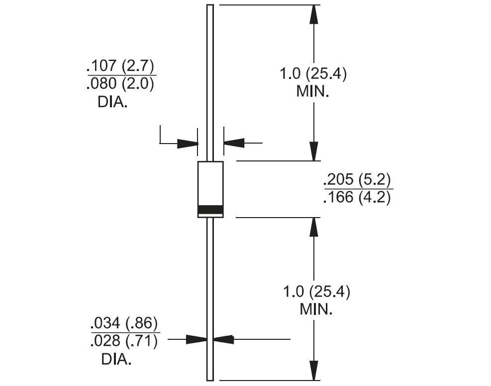 דיודה SCHOTTKY לאלקטרוניקה DO-41